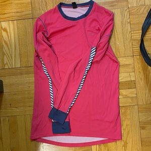 Helly Hansen Lifa Active Long-Sleeve Pink baselayer with Navy Trim
